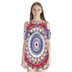 Romantic Dreams Mandala Shoulder Cutout Velvet  One Piece