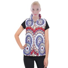 Romantic Dreams Mandala Women s Button Up Puffer Vest