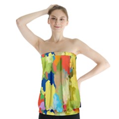 Summer Feeling Splash Strapless Top by designworld65