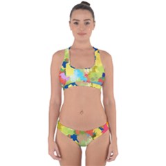 Summer Feeling Splash Cross Back Hipster Bikini Set