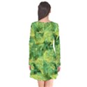 Green Springtime Leafs Flare Dress View2