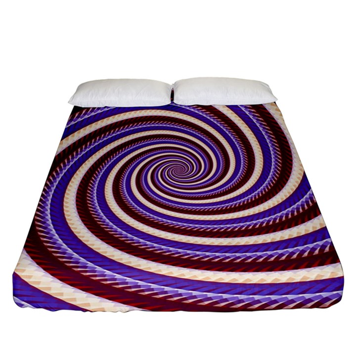 Woven Spiral Fitted Sheet (Queen Size)