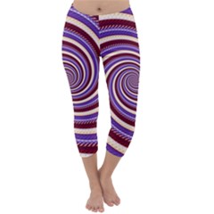 Woven Spiral Capri Winter Leggings 