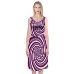 Woven Spiral Midi Sleeveless Dress by designworld65