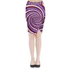 Woven Spiral Midi Wrap Pencil Skirt by designworld65