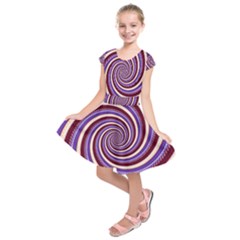 Woven Spiral Kids  Short Sleeve Dress by designworld65