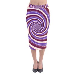 Woven Spiral Velvet Midi Pencil Skirt by designworld65