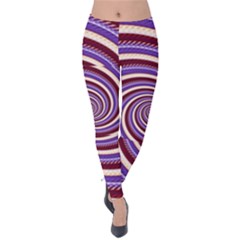 Woven Spiral Velvet Leggings