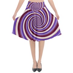 Woven Spiral Flared Midi Skirt by designworld65