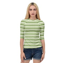 Spring Stripes Quarter Sleeve Raglan Tee