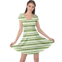 Spring Stripes Cap Sleeve Dress by designworld65