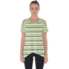 Spring Stripes Cut Out Side Drop Tee by designworld65