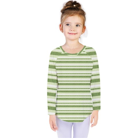 Spring Stripes Kids  Long Sleeve Tee by designworld65