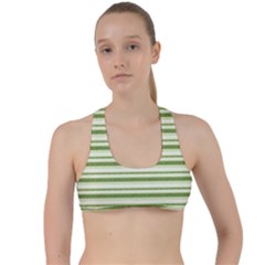 Spring Stripes Criss Cross Racerback Sports Bra by designworld65