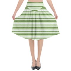 Spring Stripes Flared Midi Skirt