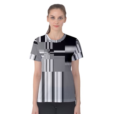 Black And White Endless Window Women s Cotton Tee by designworld65