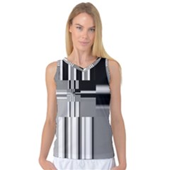 Black And White Endless Window Women s Basketball Tank Top by designworld65