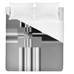 Black And White Endless Window Duvet Cover (queen Size) by designworld65