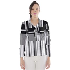 Black And White Endless Window Wind Breaker (women)