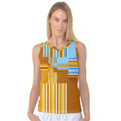 Endless Window Blue Gold Women s Basketball Tank Top by designworld65