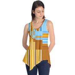 Endless Window Blue Gold Sleeveless Tunic by designworld65