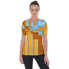 Endless Window Blue Gold Short Sleeve Top