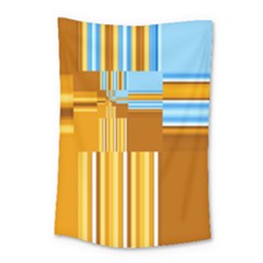 Endless Window Blue Gold Small Tapestry