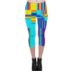 Colorful Endless Window Capri Leggings 