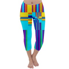 Colorful Endless Window Capri Winter Leggings 