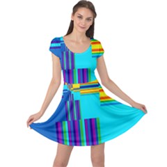 Colorful Endless Window Cap Sleeve Dress by designworld65