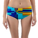 Colorful Endless Window Reversible Mid-Waist Bikini Bottoms View1