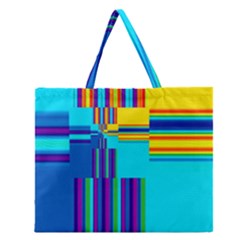 Colorful Endless Window Zipper Large Tote Bag by designworld65