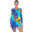 Colorful Endless Window Asymmetric Cut-Out Shift Dress View1