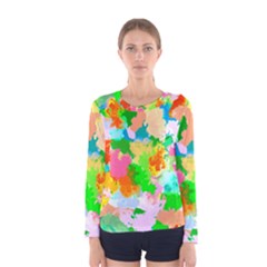 Colorful Summer Splash Women s Long Sleeve Tee