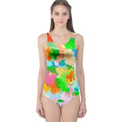 Colorful Summer Splash One Piece Swimsuit