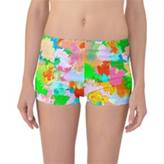 Colorful Summer Splash Reversible Boyleg Bikini Bottoms by designworld65