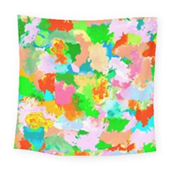 Colorful Summer Splash Square Tapestry (large)