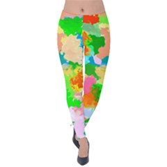 Colorful Summer Splash Velvet Leggings