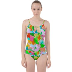 Colorful Summer Splash Cut Out Top Tankini Set