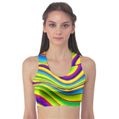 Summer Wave Colors Sports Bra