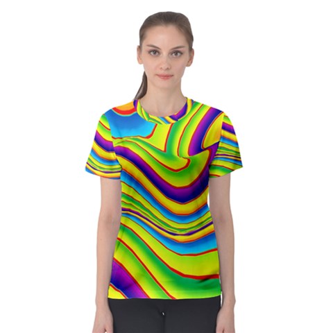 Summer Wave Colors Women s Sport Mesh Tee by designworld65