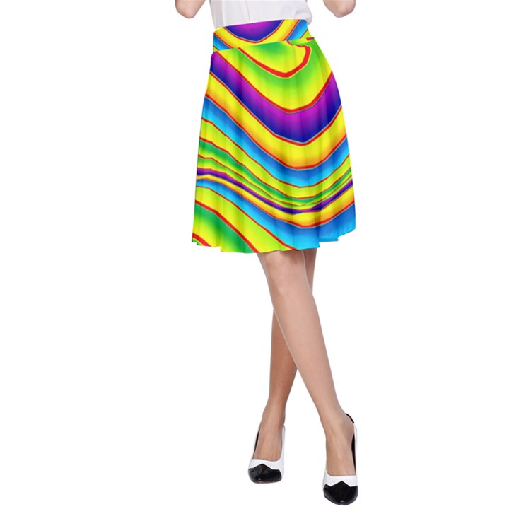 Summer Wave Colors A-Line Skirt