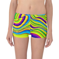 Summer Wave Colors Reversible Boyleg Bikini Bottoms by designworld65