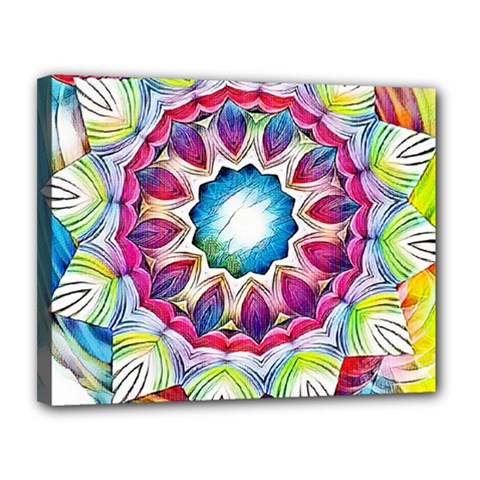 Sunshine Feeling Mandala Canvas 14  X 11  by designworld65