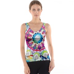 Sunshine Feeling Mandala Tank Top by designworld65