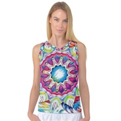 Sunshine Feeling Mandala Women s Basketball Tank Top by designworld65