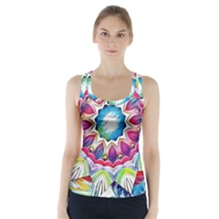 Sunshine Feeling Mandala Racer Back Sports Top