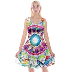 Sunshine Feeling Mandala Reversible Velvet Sleeveless Dress