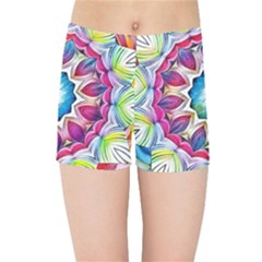 Sunshine Feeling Mandala Kids Sports Shorts