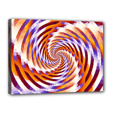 Woven Colorful Waves Canvas 16  X 12  by designworld65